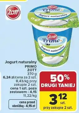 Carrefour Jogurt naturalny Primo Zott oferta