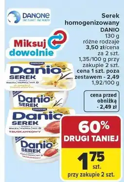 Carrefour Serek homogenizowany Danio Danone oferta