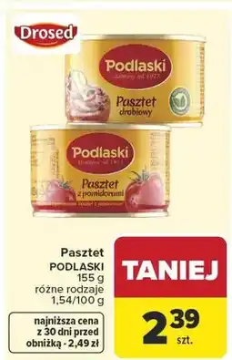 Carrefour Pasztet z pomidorami Podlaski Drosed oferta