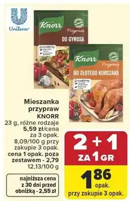 Carrefour Mieszanka przypraw do złotego kurczaka Knorr oferta