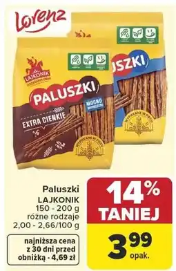 Carrefour Paluszki Lajkonik Lorenz oferta