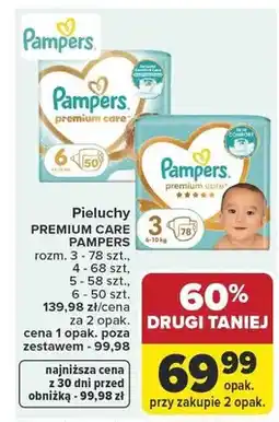 Carrefour Pieluchy Premium Care Pampers rozmiar 6 oferta