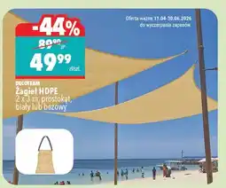 Biedronka Żagiel HDPE Decoteam 2x3m prostokąt beżowy oferta