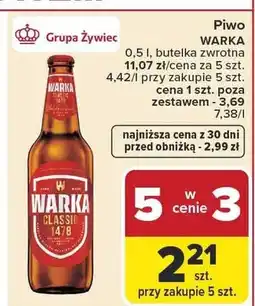 Carrefour Piwo Warka Classic oferta