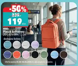 Biedronka Plecak kabinowy Wings 20l 40x30x17cm oferta