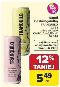 Carrefour Napój z ashwagandhą Tranquilo oferta