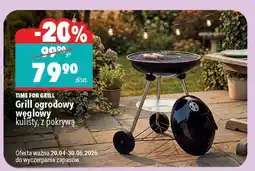 Biedronka Grill ogrodowy węglowy Time For Grill kulisty z pokrywą oferta