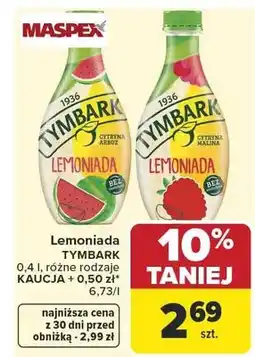 Carrefour Lemoniada Tymbark cytryna malina oferta