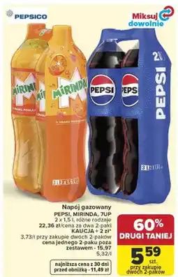 Carrefour Napój gazowany Mirinda 2x1,5l 2-pak oferta