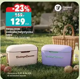 Biedronka Lodówka turystyczna retro Vintage Cuisine beżowa pojemność oferta