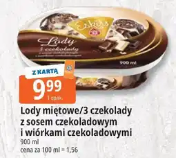 E.Leclerc Lody miętowe/3 czekolady z sosem czekoladowym i wiórkami czekoladowymi oferta
