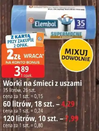 E.Leclerc Worki na śmieci z uszami oferta