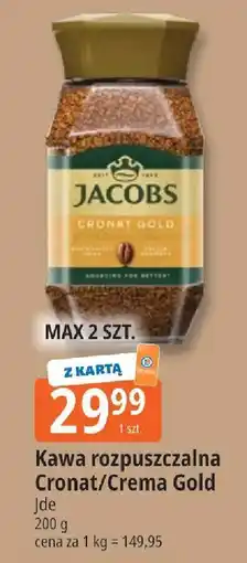 E.Leclerc Kawa rozpuszczalna Cronat/Crema Gold Jde oferta