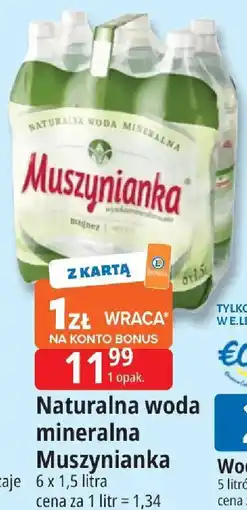 E.Leclerc Naturalna woda mineralna Muszynianka oferta