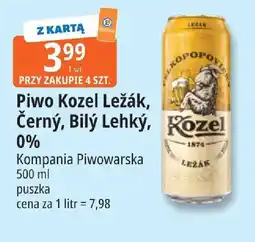 E.Leclerc Piwo Kozel Ležák, Černý, Bilý Lehký, 0% Kompania Piwowarska oferta