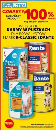 Kaufland WSZYSTKIE KARMY W PUSZKACH DLA PSÓW I KOTÓW MAREK K-CLASSIC i DANTE oferta