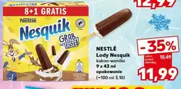 Kaufland NESTLÉ Lody Nesquik kakao-wanilia 9 x 43 ml opakowanie oferta