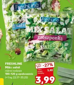 Kaufland Miks sałat różne rodzaje 180-120 g opakowanie oferta