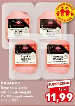 Kaufland KABANOS Szynka wiejska lub Schab wiejski 2 x 100 g opakowanie oferta