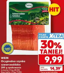Kaufland WEIN Oryginalna szynka szwarcwaldzka 200 g opakowanie oferta