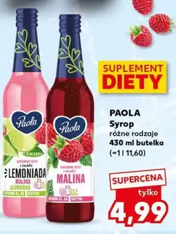 Kaufland PAOLA Syrop różne rodzaje 430 ml butelka oferta