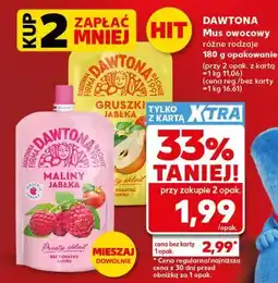 Kaufland DAWTONA Mus owocowy różne rodzaje 180 g opakowanie oferta