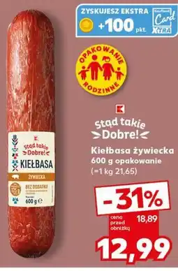 Kaufland Stąd takie Dobre! Kiełbasa żywiecka 600 g opakowanie oferta