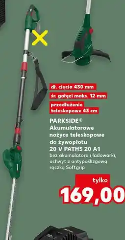 Kaufland Akumulatorowe nożyce teleskopowe do żywopłotu 20 V PATHS 20 A1 oferta