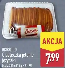 ALDI Ciasteczka jelenie języczki BISCOTTO oferta