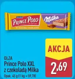 ALDI OLZA Prince Polo XXL z czekoladą Milka oferta