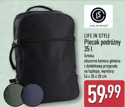 ALDI Plecak podróżny 35 l LIFE IN STYLE oferta