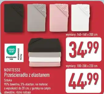 ALDI NOVITESSE Prześcieradło z elastanem oferta