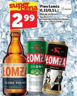Topaz Piwo Łomża Mocne Van Pur oferta