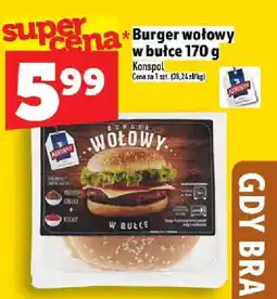 Topaz Burger wołowy w bułce Konspol oferta