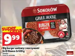 Topaz Big burger wołowy z warzywami Grill House Sokołów oferta