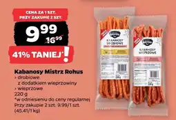 Netto Kabanosy wieprzowe z dodatkiem wieprzowiny Mistrz Rohus oferta