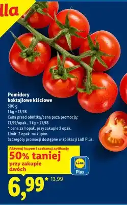 Lidl Pomidory koktajlowe kiściowe oferta