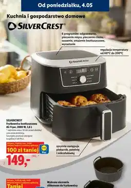 Lidl Frytkownica beztłuszczowa SilverCrest Air Fryer 2000W oferta