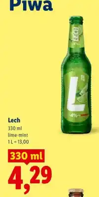 Lidl Piwo Lech lime-mint oferta