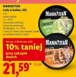 Lidl Lody w kubku Manhattan XXL oferta