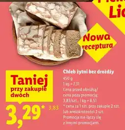 Lidl Chleb żytni bez drożdży oferta