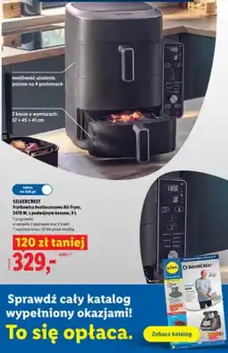 Lidl Frytkownica beztłuszczowa SilverCrest Air Fryer 2470W z podwójnym koszem oferta