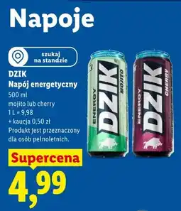 Lidl Napój energetyczny Dzik cherry oferta