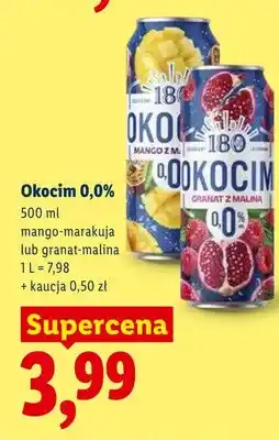 Lidl Piwo bezalkoholowe Okocim 0,0% granat-malina oferta