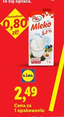 Lidl Mleko UHT 3,2% Pilos oferta