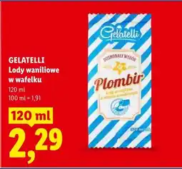 Lidl Lody waniliowe w wafelku Gelatelli Plombir oferta