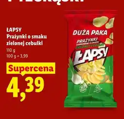 Lidl Prażynki o smaku zielonej cebulki Łapsy oferta
