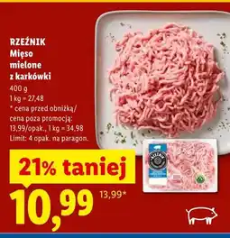 Lidl Mięso mielone z karkówki Rzeźnik oferta
