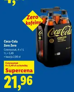 Lidl Napój Coca-Cola Zero Zero czterosztu oferta