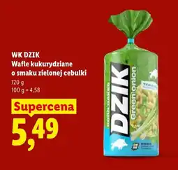 Lidl Wafle kukurydziane o smaku zielonej cebulki WK Dzik oferta